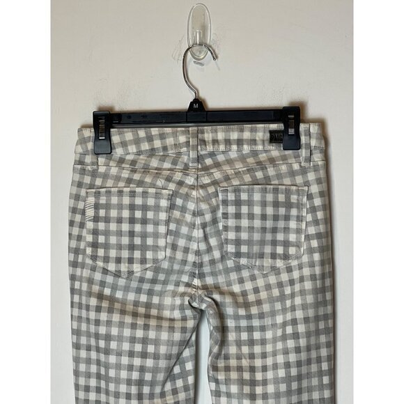 Paige Gray And White Gingham Mid Rise‎ Verdugo Ankle Cropped Jeans Size 29 - Picture 5 of 11